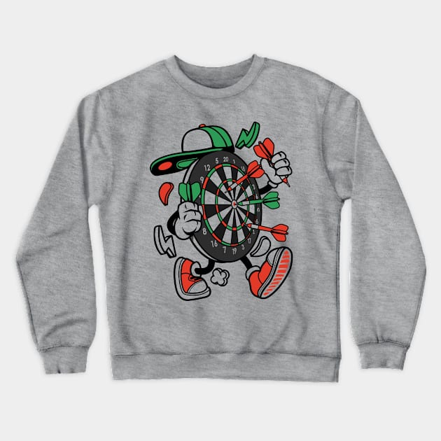 Playing dart Crewneck Sweatshirt by Superfunky